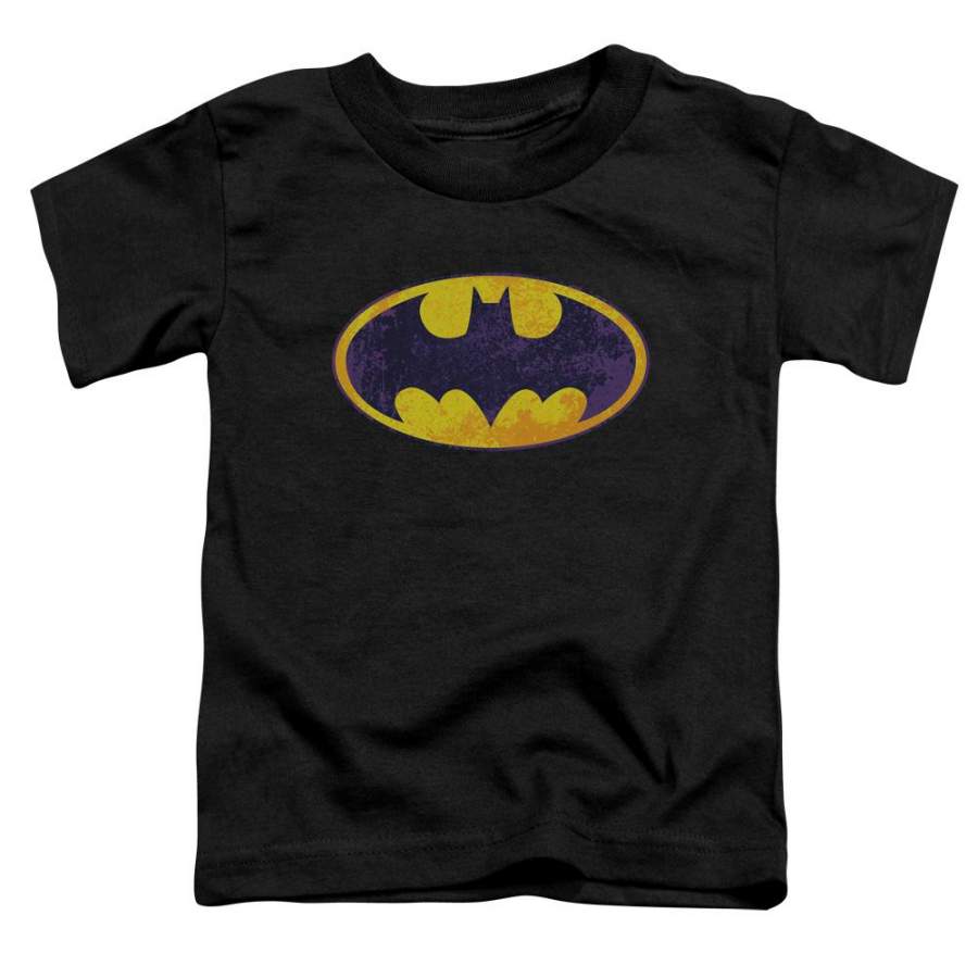 Batman – Bm Neon Distress Logo Short Sleeve Toddler Tee