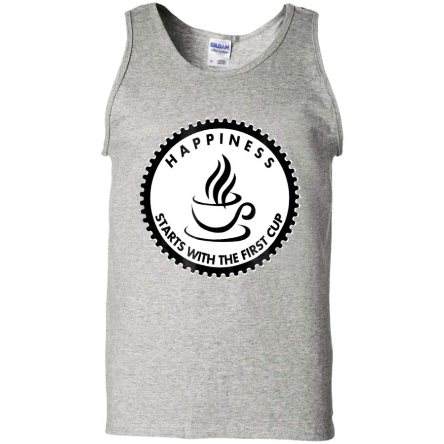 AGR Happiness Starts With The First Cup Tshirt tank top