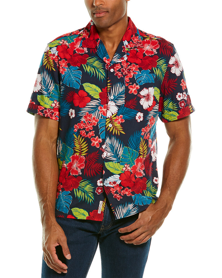 Original Penguin Floral Woven Camp Shirt