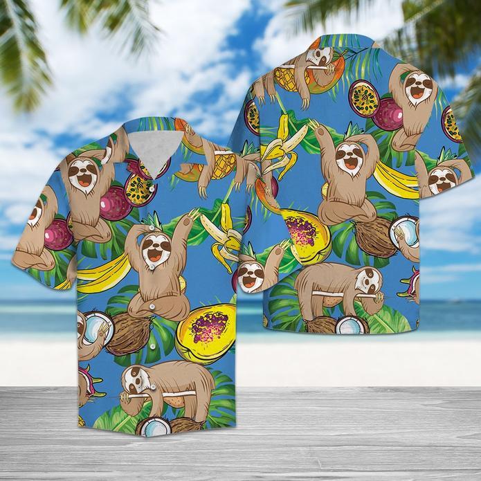 Sloth Love Fruit Hawaii Shirt For Men Women Adult Ha13787