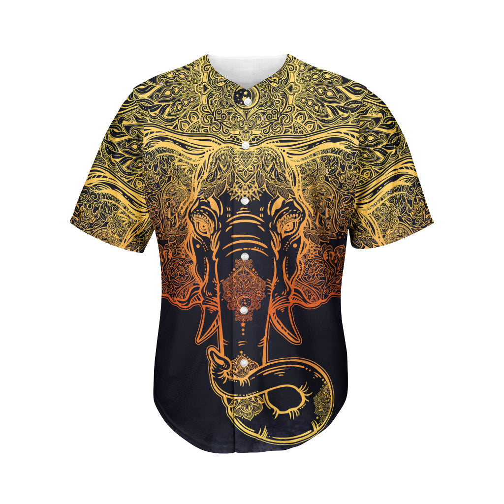 Spiritual Elephant Mandala Print Men’S Baseball Jersey 3D Print