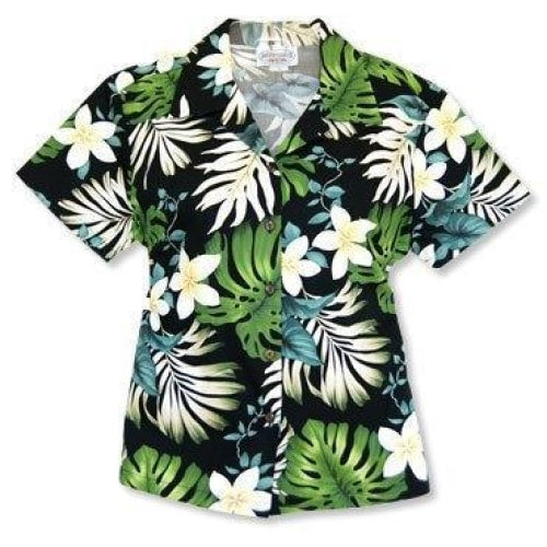 Amazon Black Hawaii Lady Blouse Ha47774