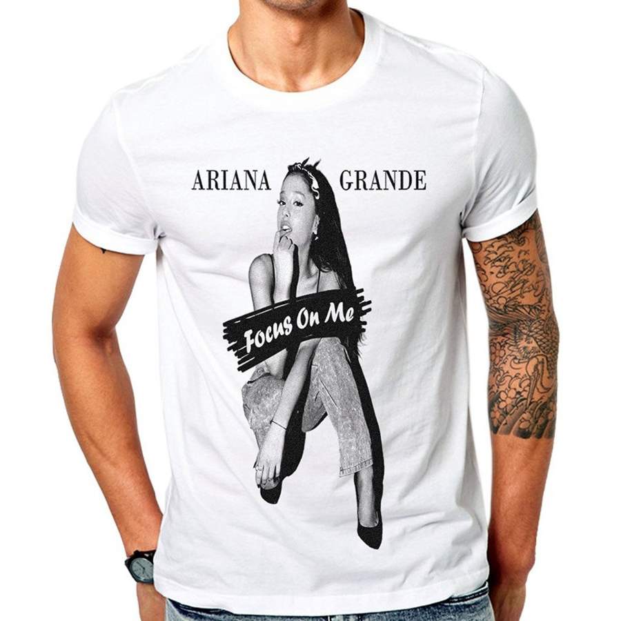 Men’s Summer Fashion T-shirt Ariana Grande Focus on Me T-Shirt Size: S M L XL XXL XXXL