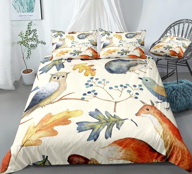 Catoorn Animal 3 Pieces Quilted Comforter Set For Kids
