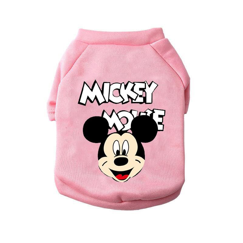 Disney Cute Pet Dog Clothes Mickey Minnie Dogs Hoodies Coats French Bulldog Warm Puppy For Ropa Perro Medium Dogs Yorkshire Pug alx