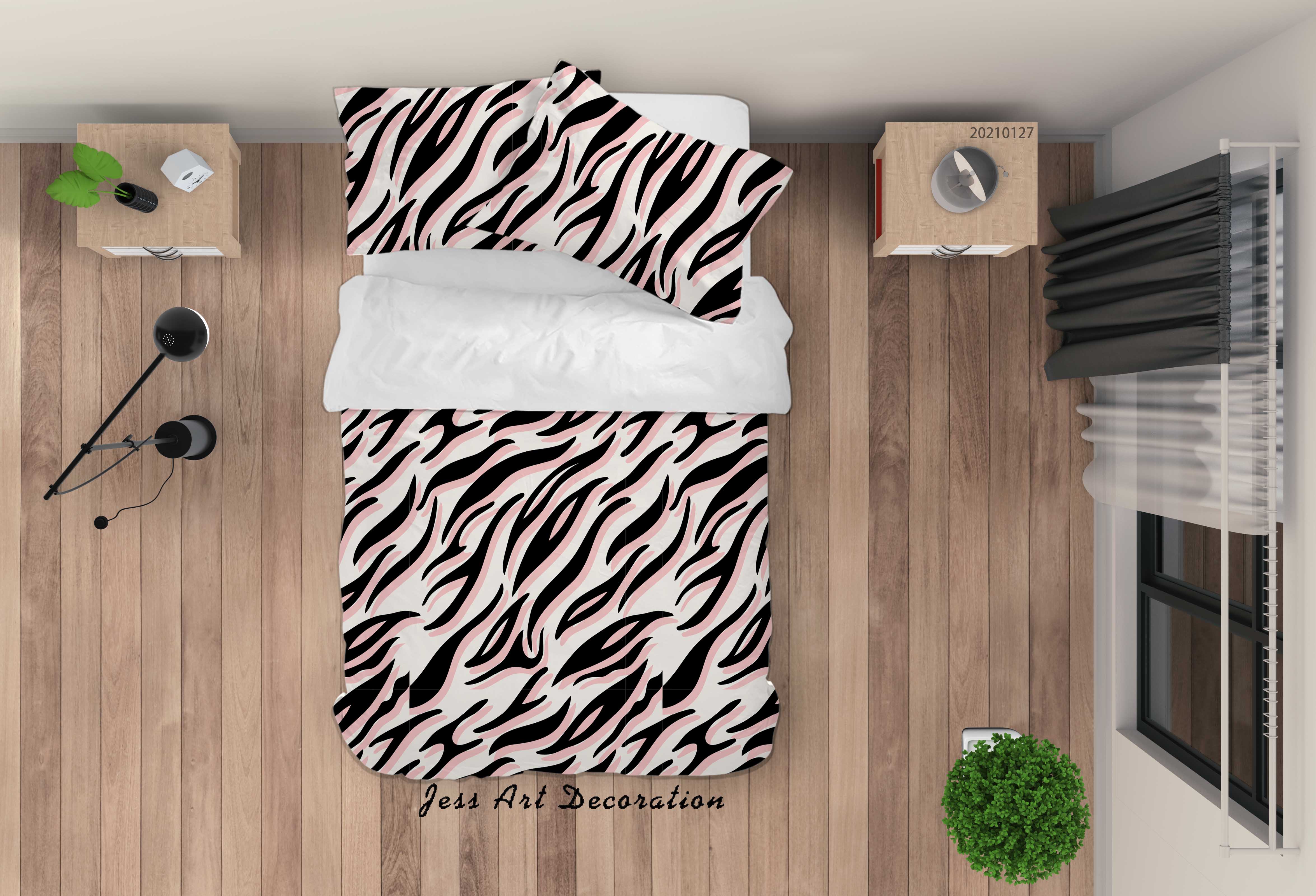 3D Hand Drawn Animal Print Quilt Cover Set Bedding Set Duvet Cover Pillowcases 152