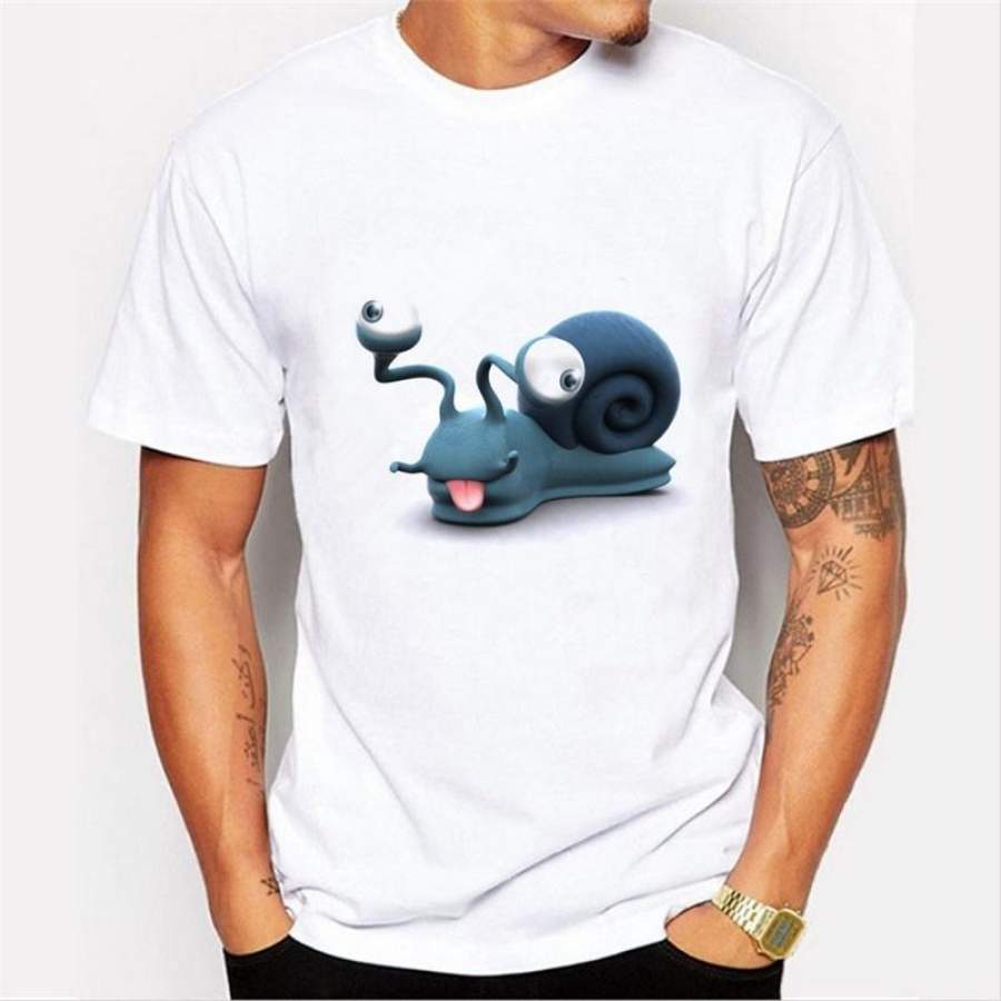 New   Tops  Funny Rabbit Animal T-Shirts For Men Clothing Cute Short Sleeve White T Shirt Femme 689