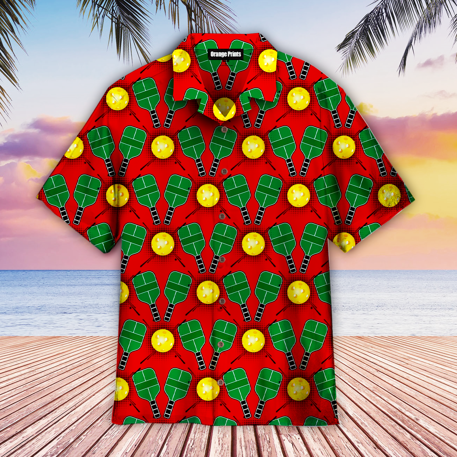 Pickleball Red Aloha Hawaii Shirts For Men Women Ha89378