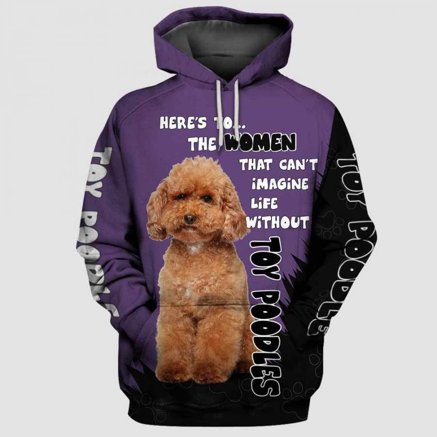 TOY POODLE DOG women 3D Hoodie Full Printing