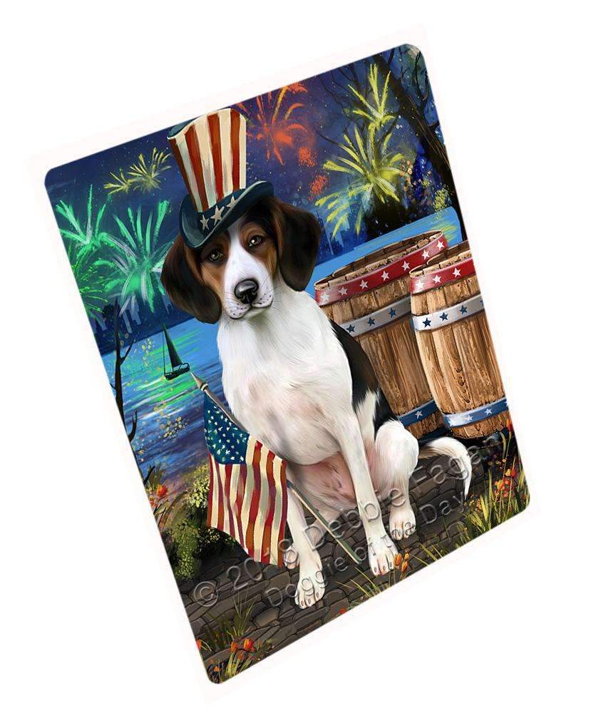 4Th Of July Independence Day Fireworks Treeing Walker Coonhound Dog At The Lake Blanket Blnkt77223