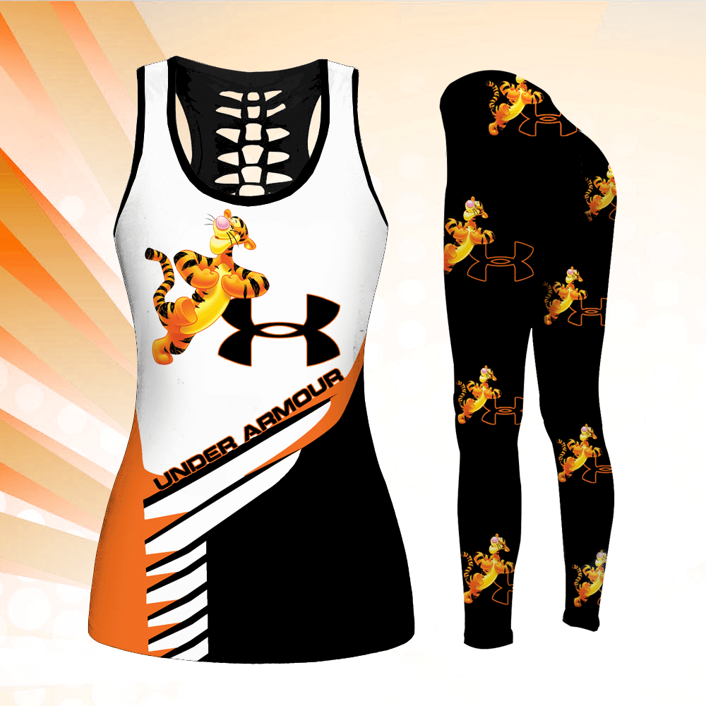 Combo Tigger Under Armour Hollow Tanktop Leggings Set OUTFIT V1618