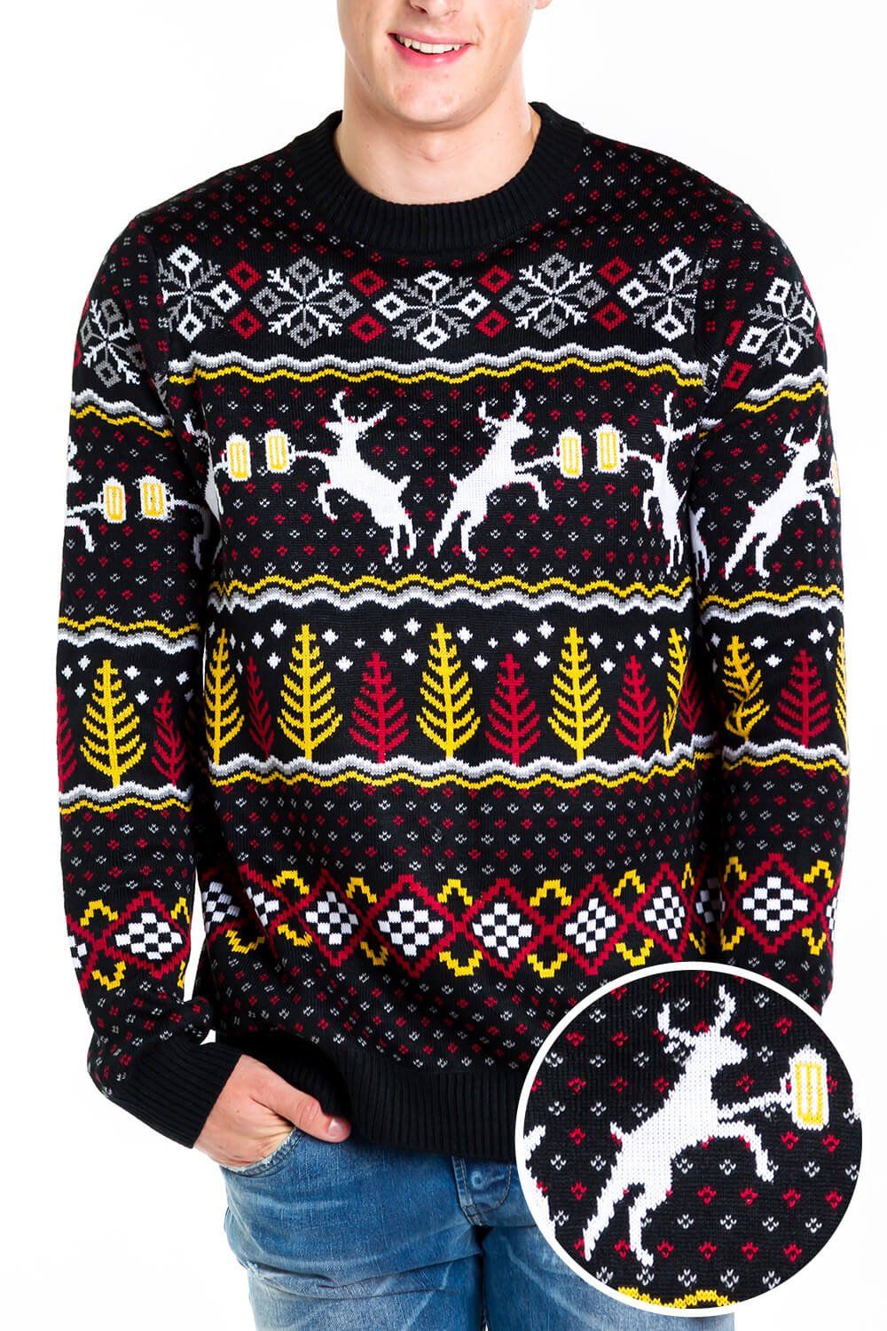 Tipsy Elves Men’S Caribrew Ugly Christmas Sweater