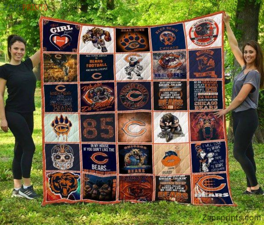 Chicago Bears 3 D Printing Quilt V16 Gift For Fan Football Lovers