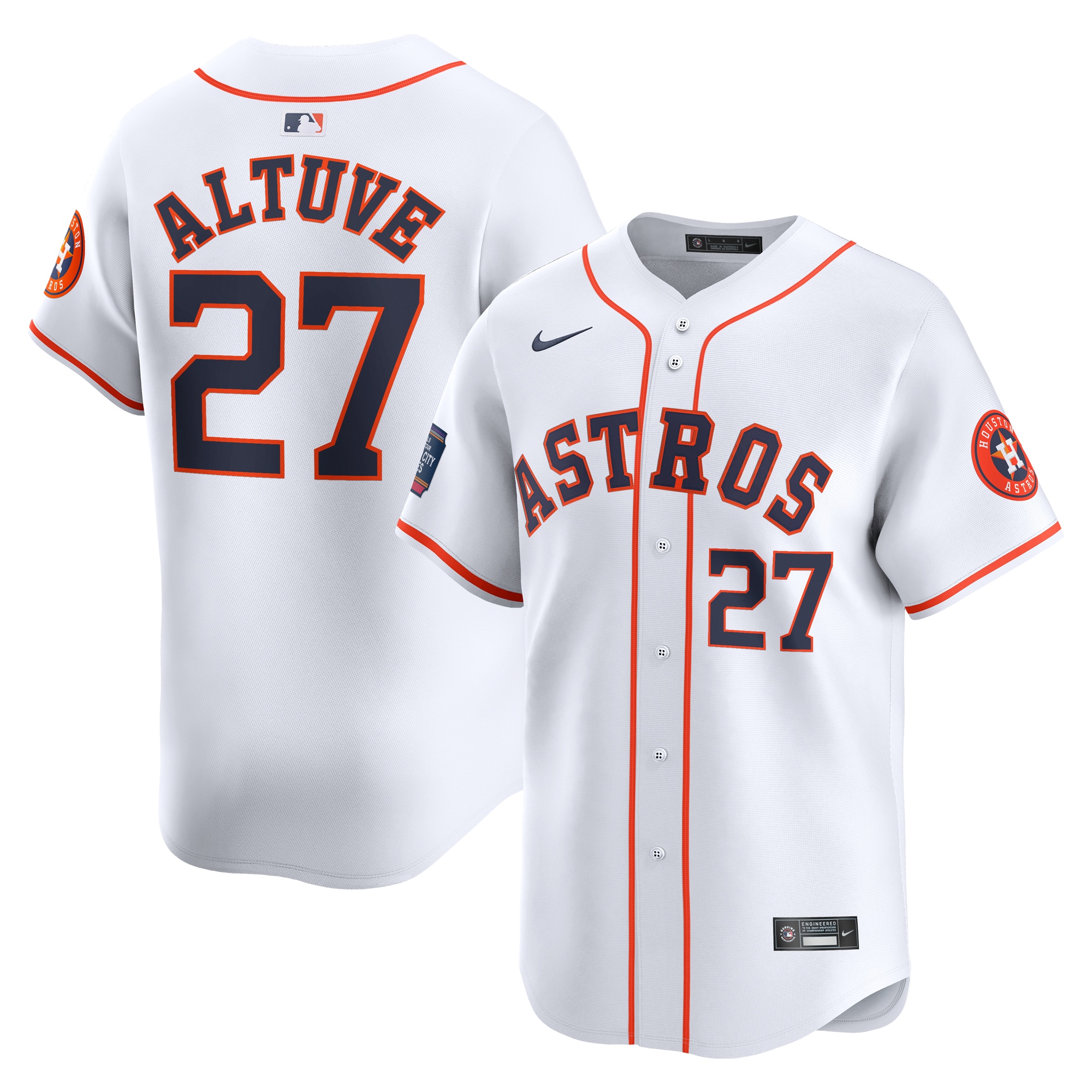 Jose Altuve Houston Astros 2024 MLB World Tour Mexico City Series Home Limited Player Jersey – White