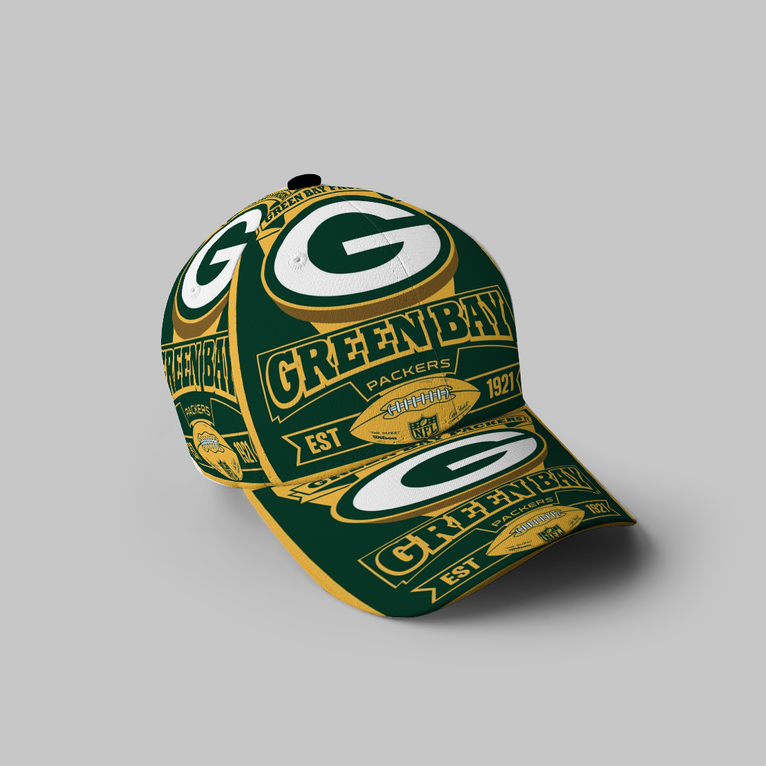 Green Bay Packers Poster Est 1921 3D Printing Baseball Cap Classic Hat