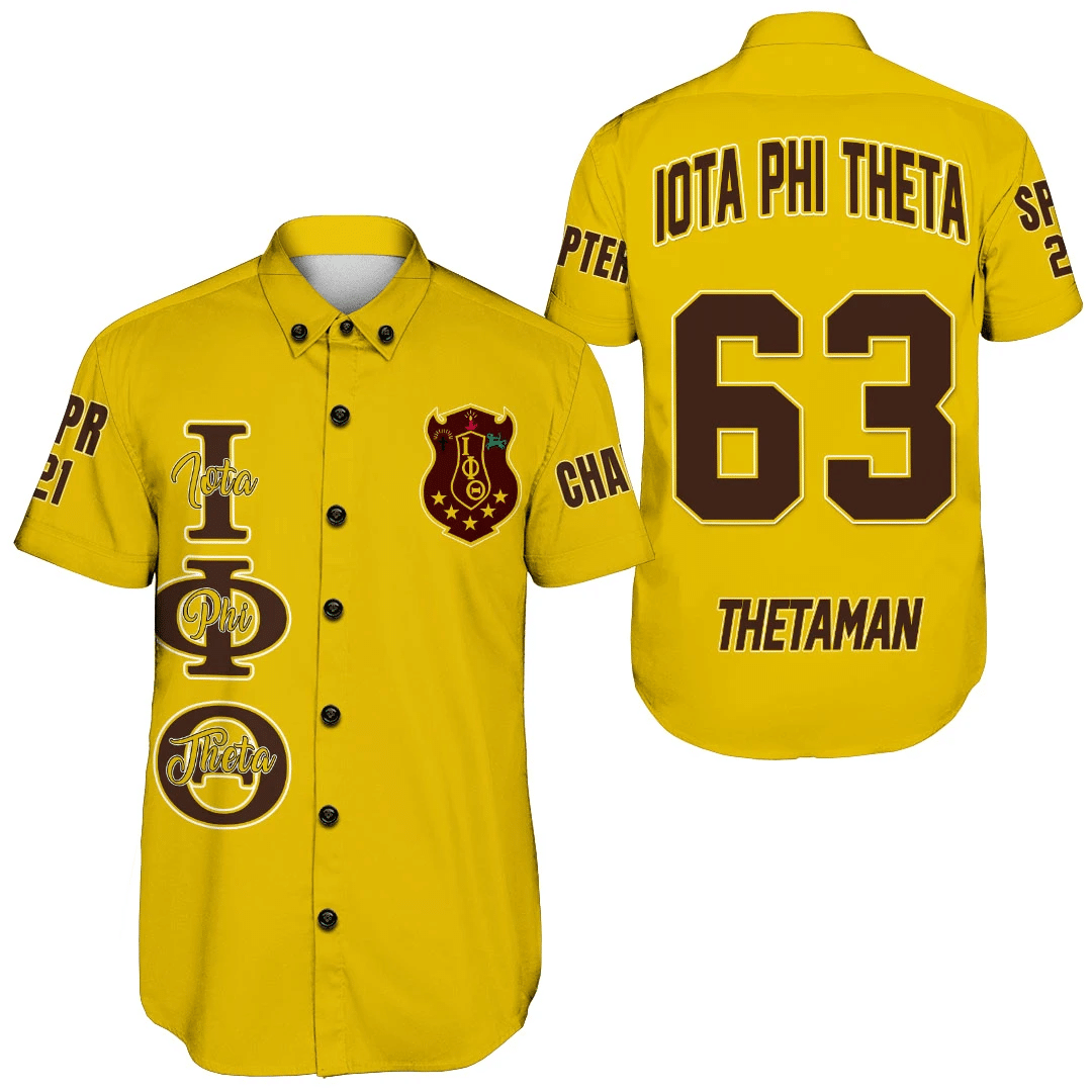 (Custom) Africa Zone Shirt – Iota Phi Theta (Gold) Short Sleeve Shirt A31