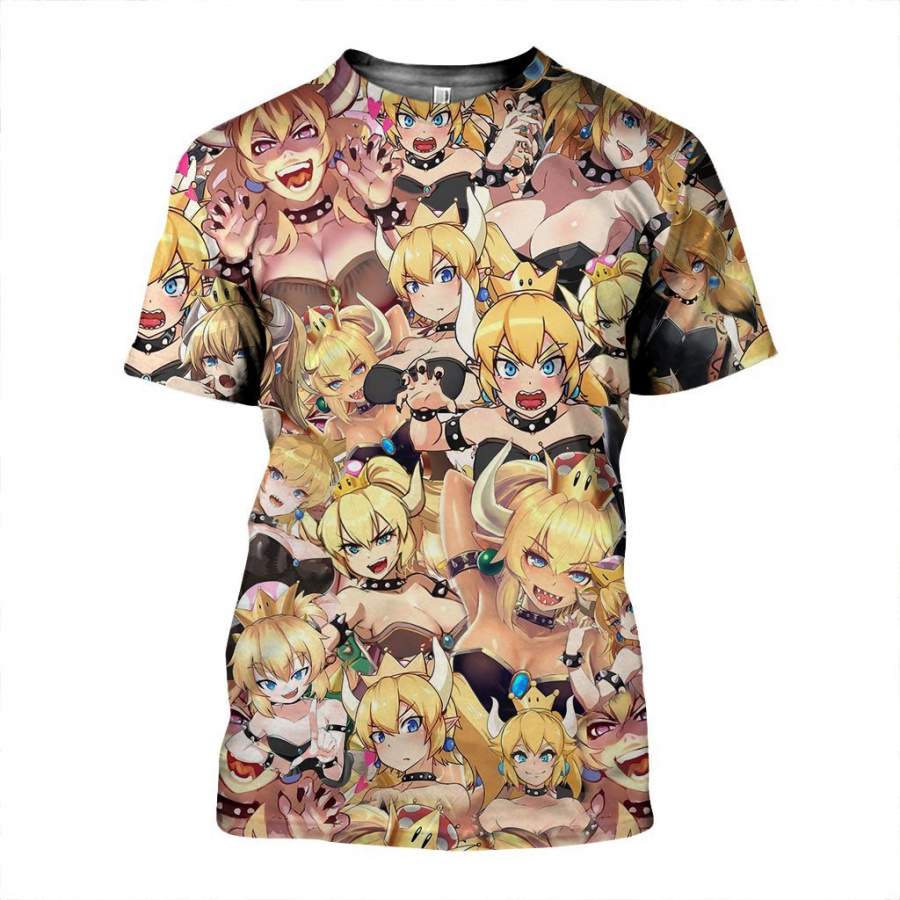 3D All Over Printed Bowsette Halloween Girl 2 Shirts And Shorts