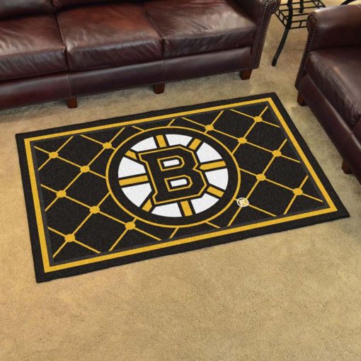 Boston Bruins Logo Custom Area Rug Carpet Full Sizes Home Living Rugs Carpet Decor