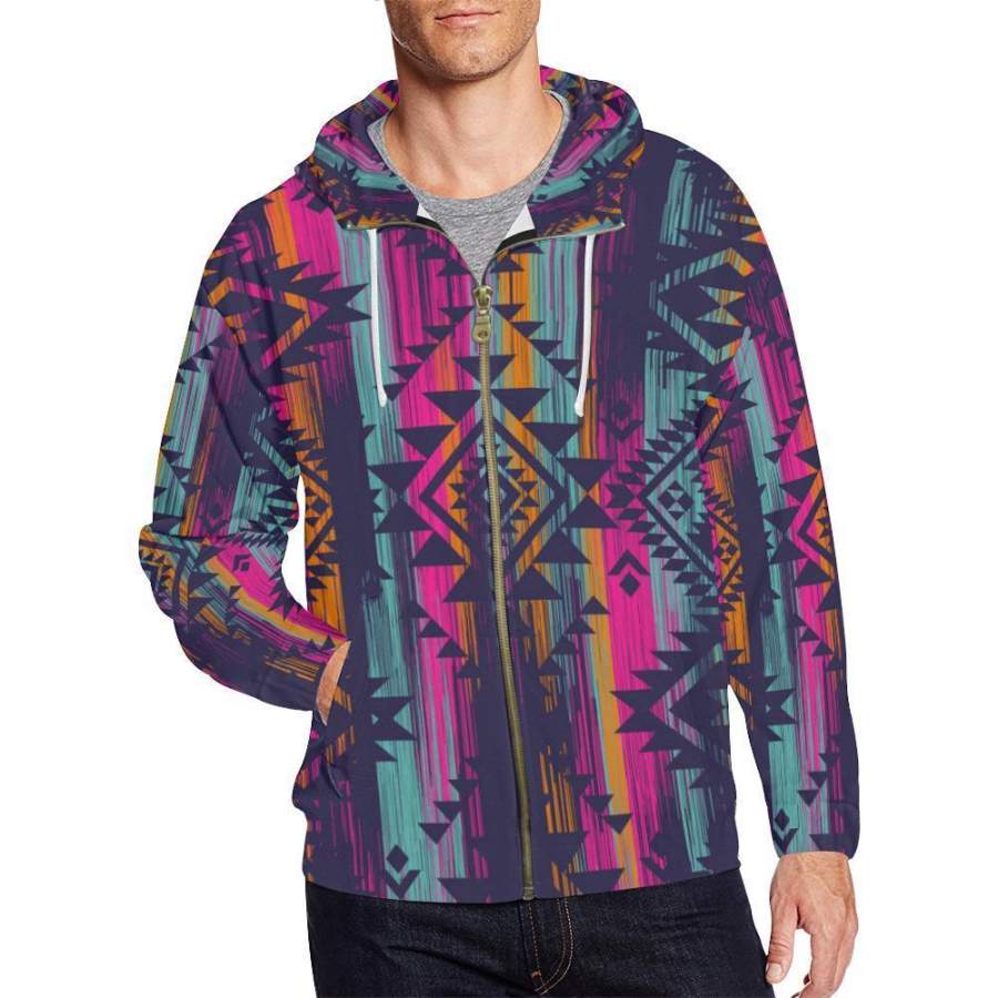 native print hoodie