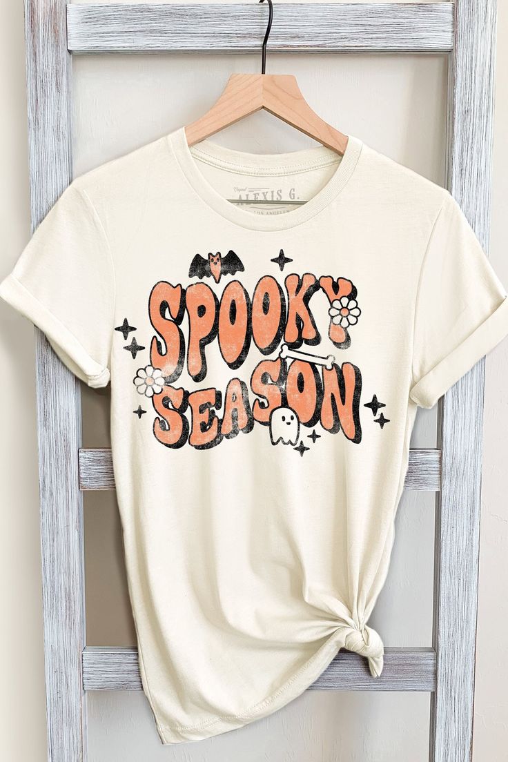 Spooky Season Graphic Tee, Spooky Season Shirt, Retro Halloween Shirt, Fall Shirt, Cute Halloween Shirt, Ghost Shirt, Halloween Party TShirt