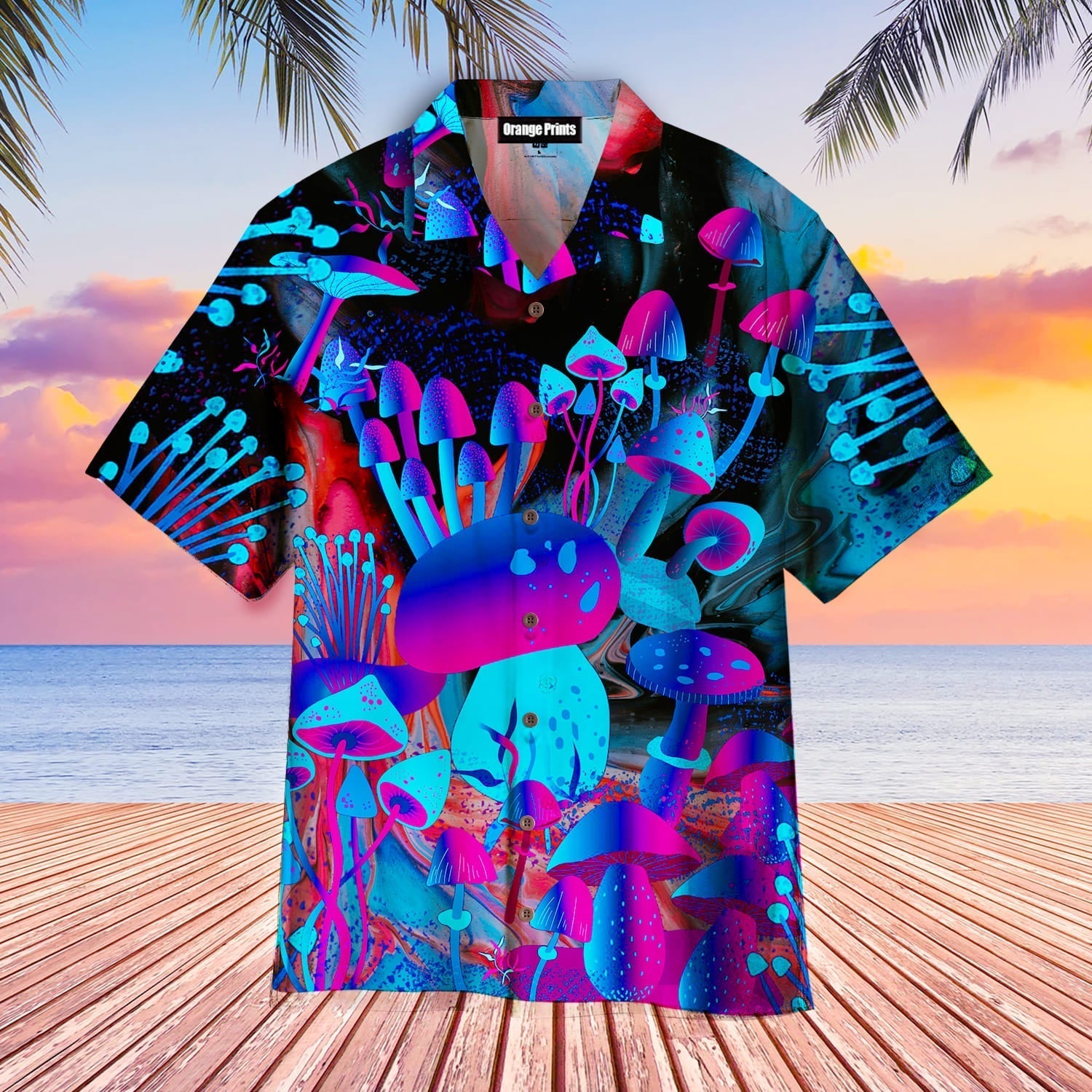 Neon Mushroom In The Forest Aloha Hawaii Shirts For Men And Women Ha56257