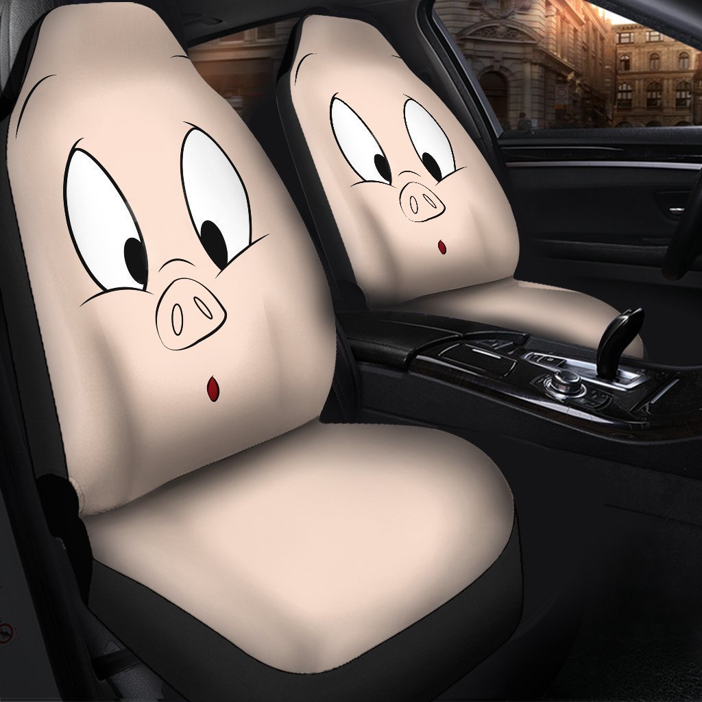 Porky Pig Cartoon Animal Car Seat Cover