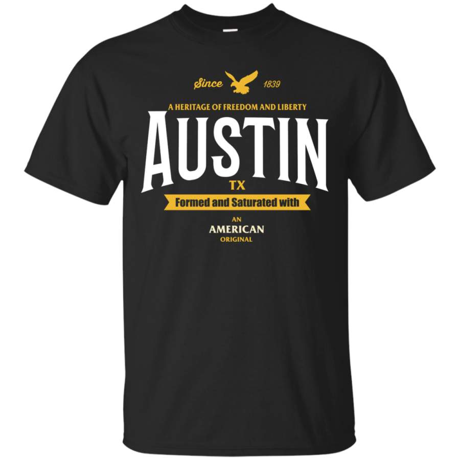 AGR Austin Tshirt Retro College-Style Texas 1839 T-shirt