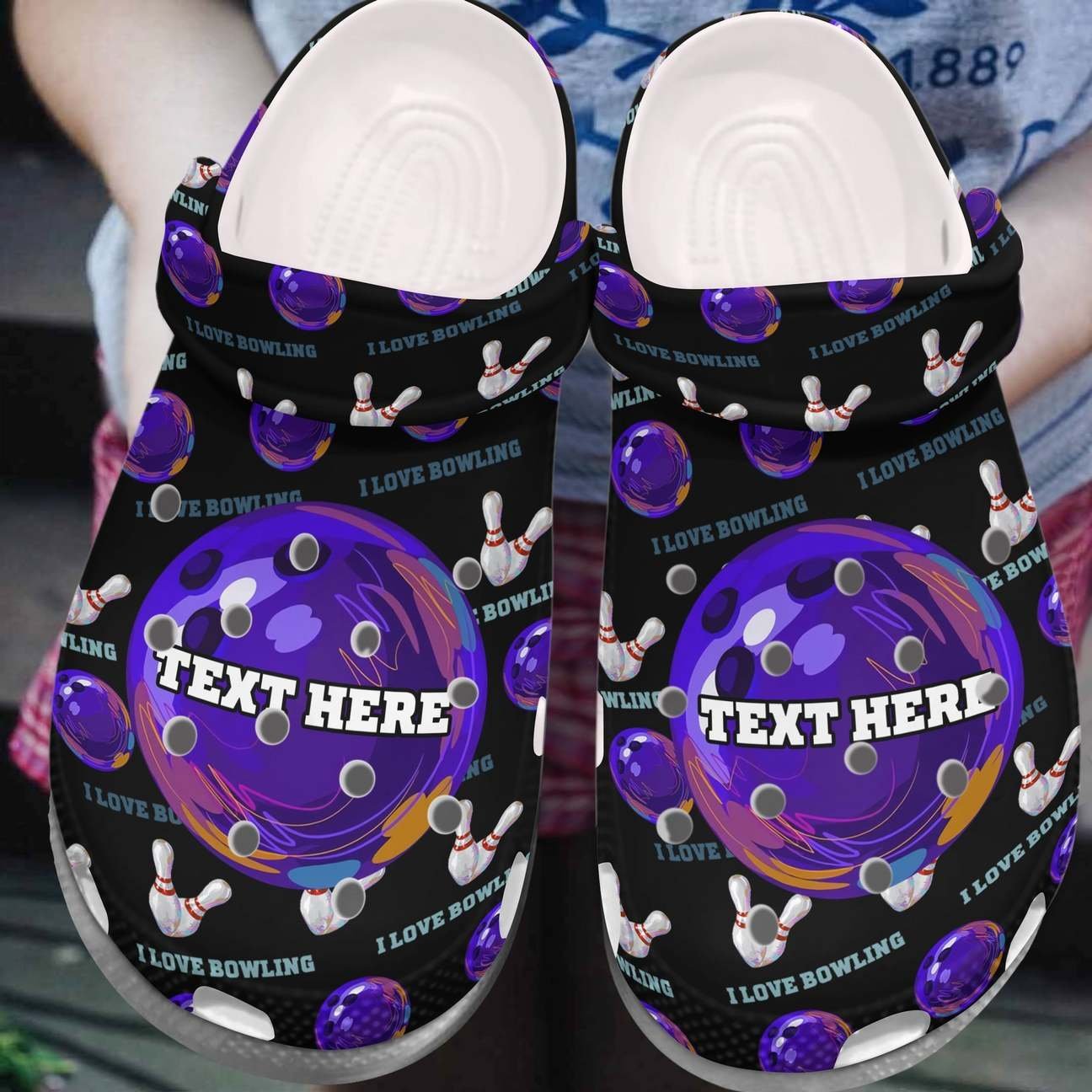 Bowling Personalized Clog, Custom Name, Text, Color, Number Fashion Style For Women, Men, Kid, Print 3D Bowling Is My Super Power