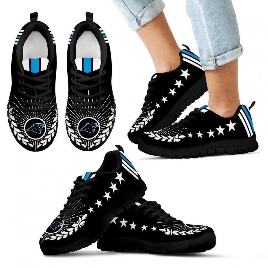 Line Of Stars Victory Carolina Panthers Sneakers #336