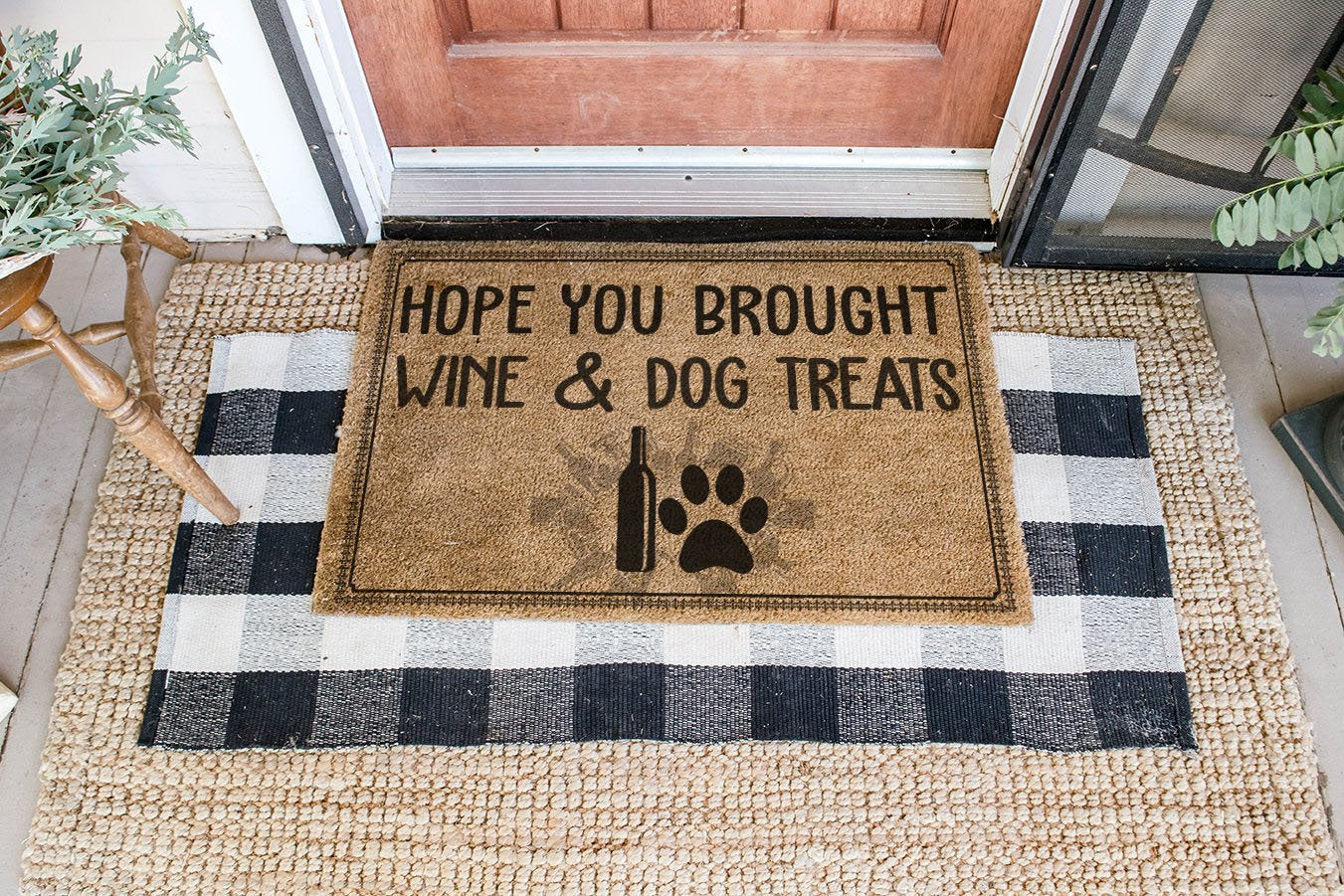 Dog Treats Coir Pattern All Over Printing Doormat Pre2272