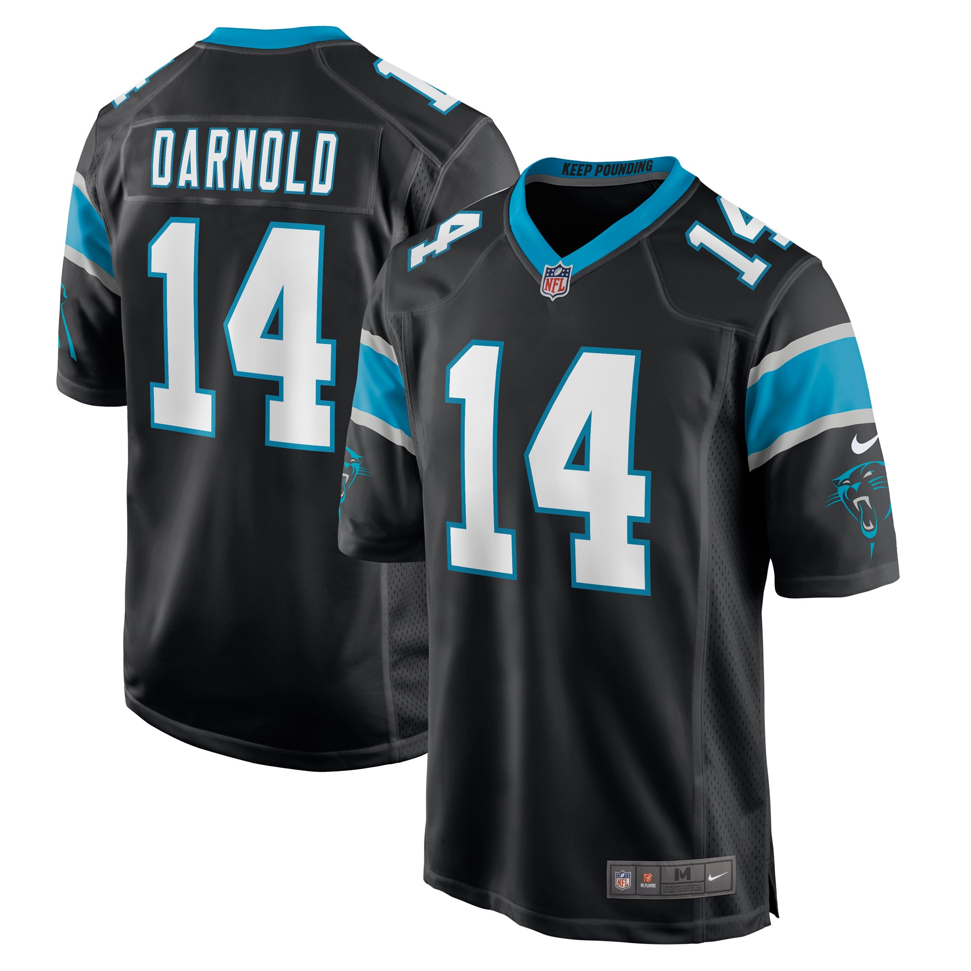 Sam Darnold Carolina Panthers Game Player Jersey – Black