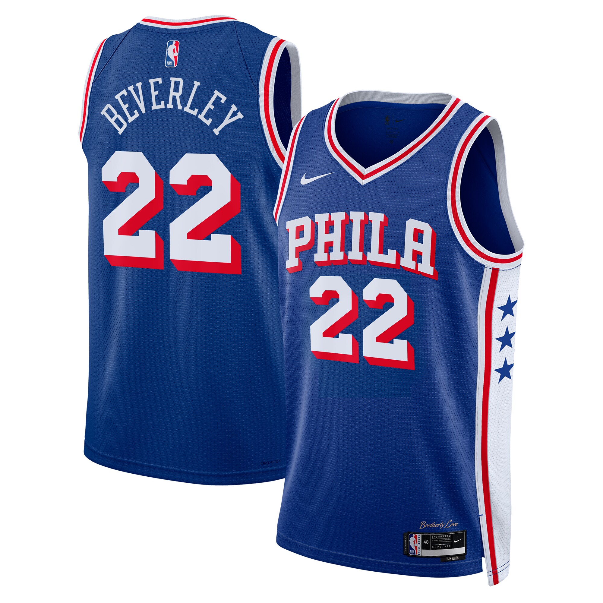 Philadelphia 76ers Icon Edition Swingman Jersey – Navy – Patrick Beverley – Unisex