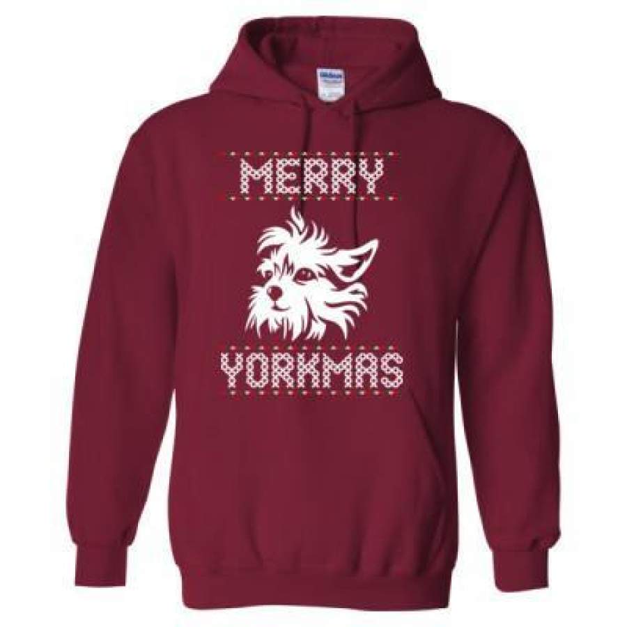 AGR Merry Yorkmas Ugly Christmas Sweater – Heavy Blend™ Hooded Sweatshirt