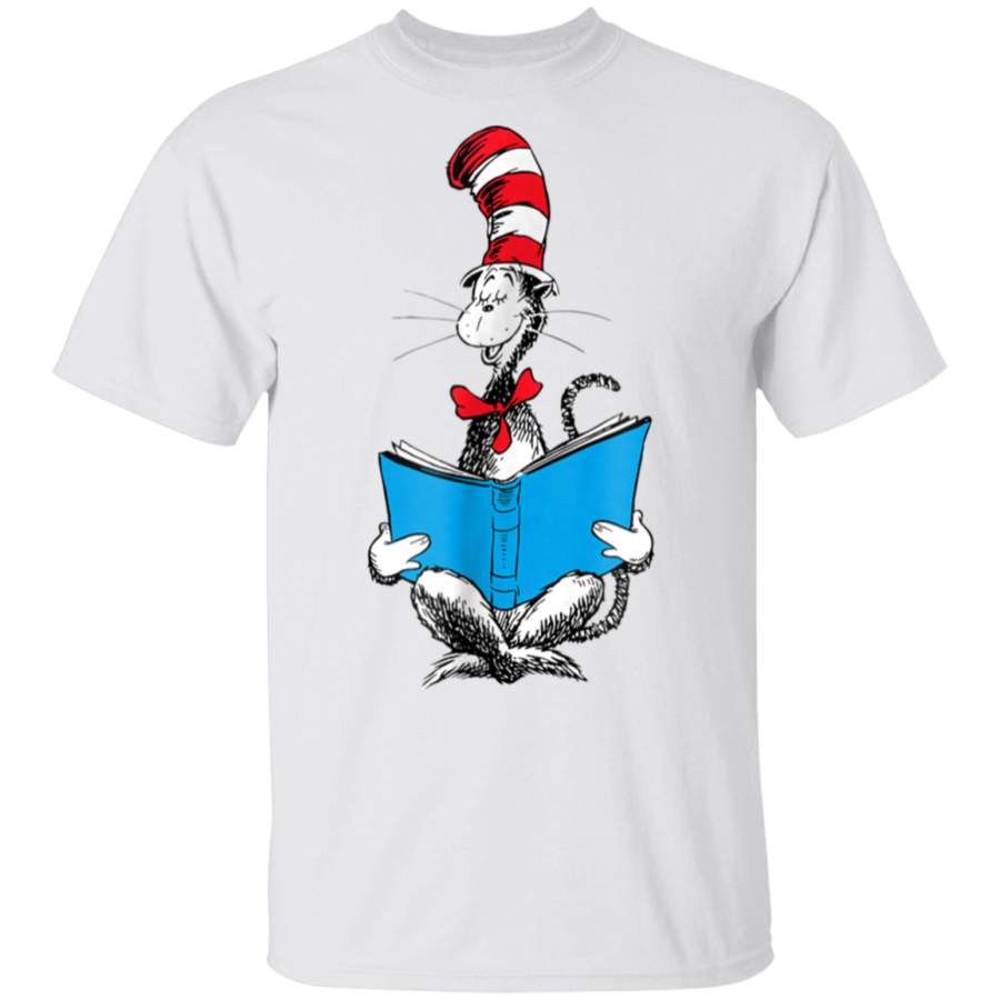 Dr Seuss Reading Cat Tshirt