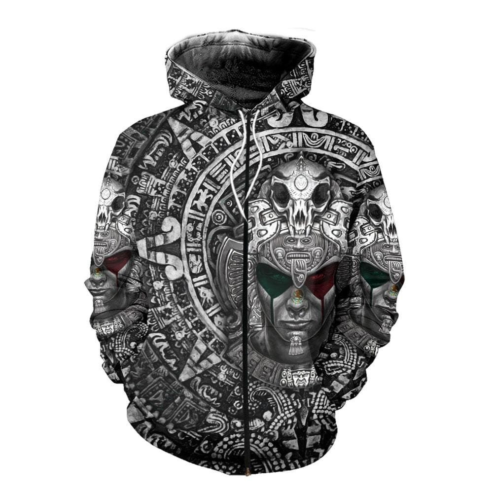 Aztec Warrior Mexican Hoodie 3D H