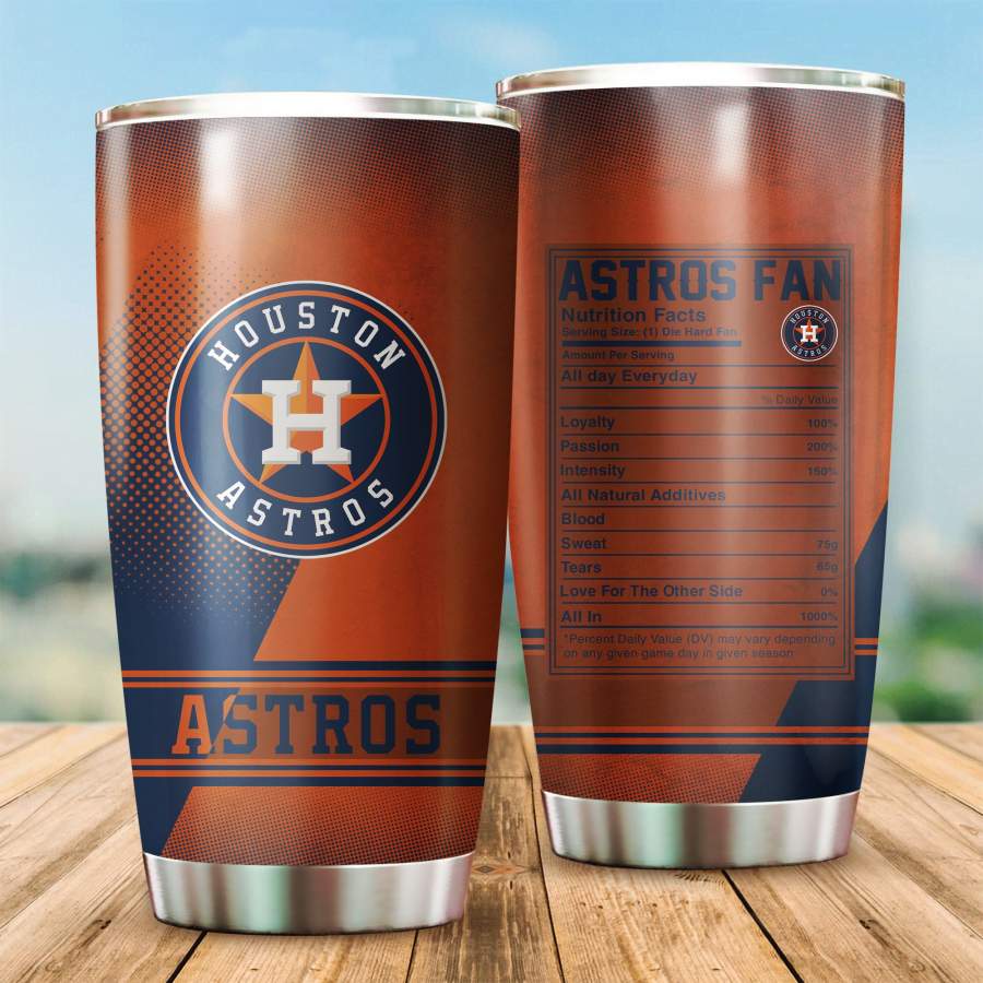 Houston Astros  Printed Stainless Steel Insulated Tumbler Cup