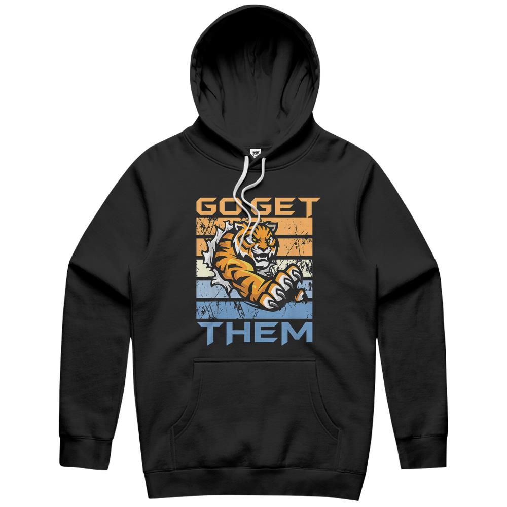 Women Men Go Get ’Em Tiger, Funny Animal Lover Hoodie