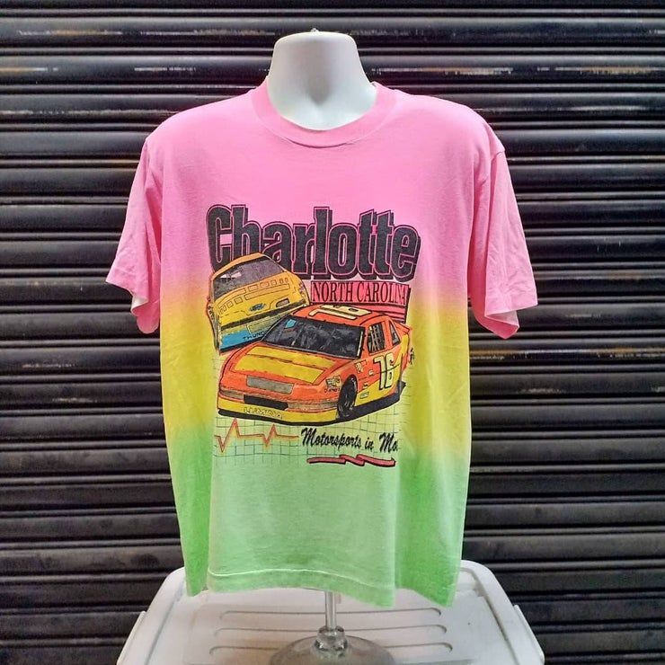 Vintage 90E Nascar Charlotte Super Rare Colour Usa Shirt