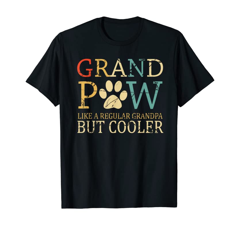 Vintage Grand Paw Dog Gift Men Women Dog Lover T shirt