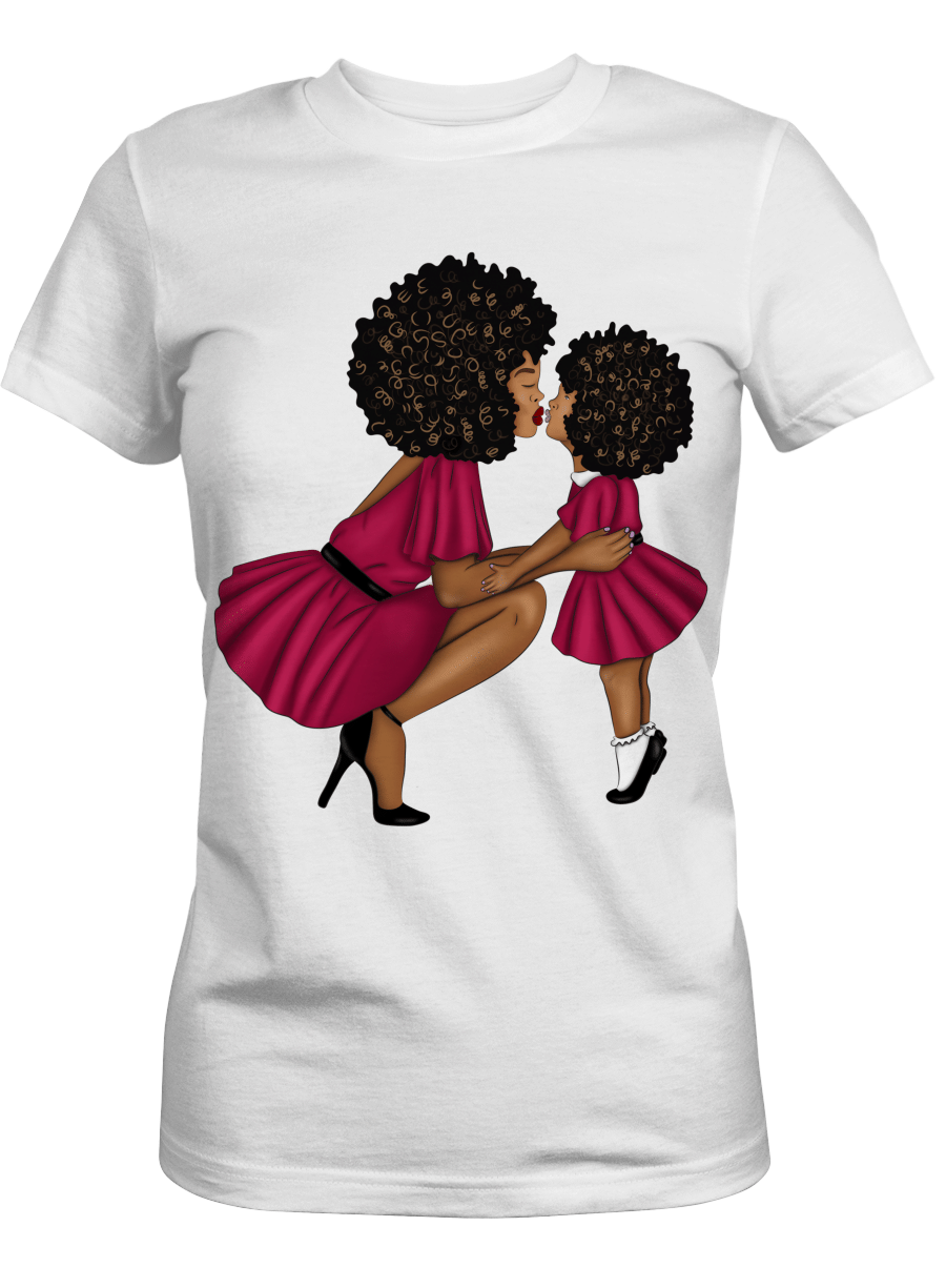 Shirt For Black Mom Shirt For African American Black Mom And Daughter Art Shirt For Black Girl