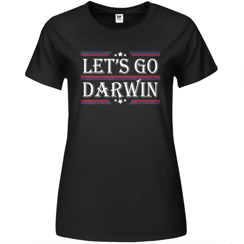 Let’S Go Darwin Sarcastic Saying Usa Flag Lets Go Darwin Premium Womens T Shirts