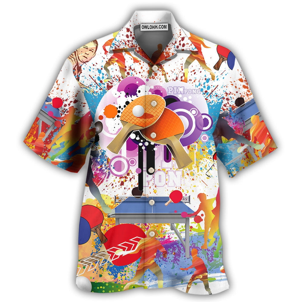 Table Tennis Is My Therapy – Hawaiian Shirt  – Owl Ohh