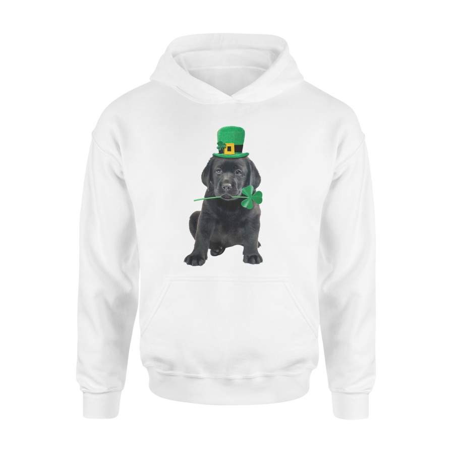 Black Lab Puppy Leprechaun  Dog Lover St Patricks Day  Hoodie