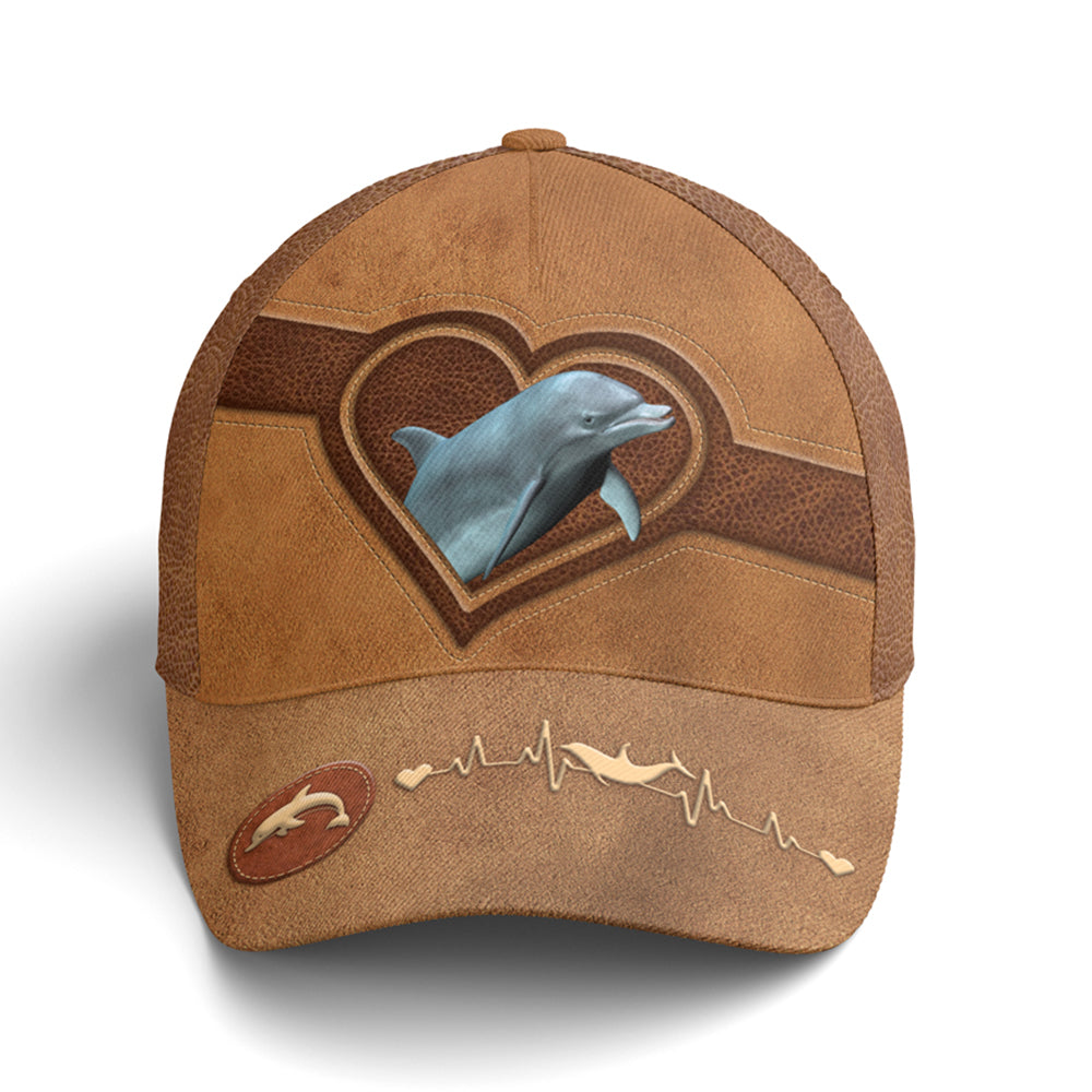 Classic Leather Style Dolphin Baseball Cap Coolspod