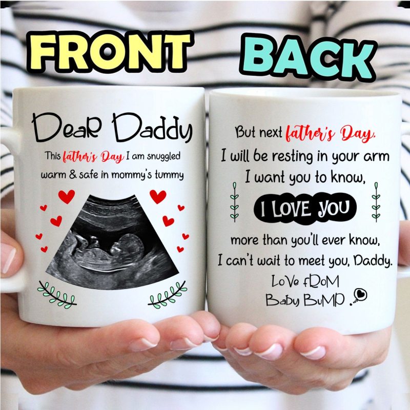 Personalized Ultrasound Gift For Dad To Be I Love You Mug