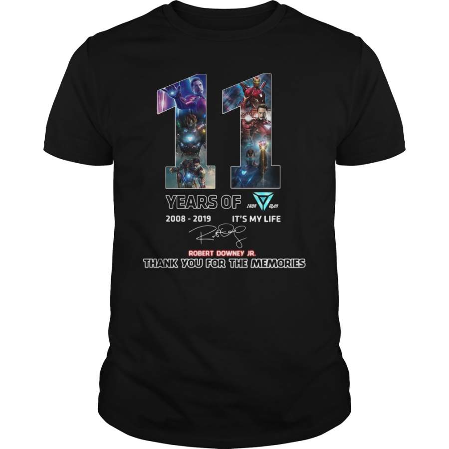 11 years of Iron Man Tony Stark 2008 2019 Robert Downey Jr T-Shirt