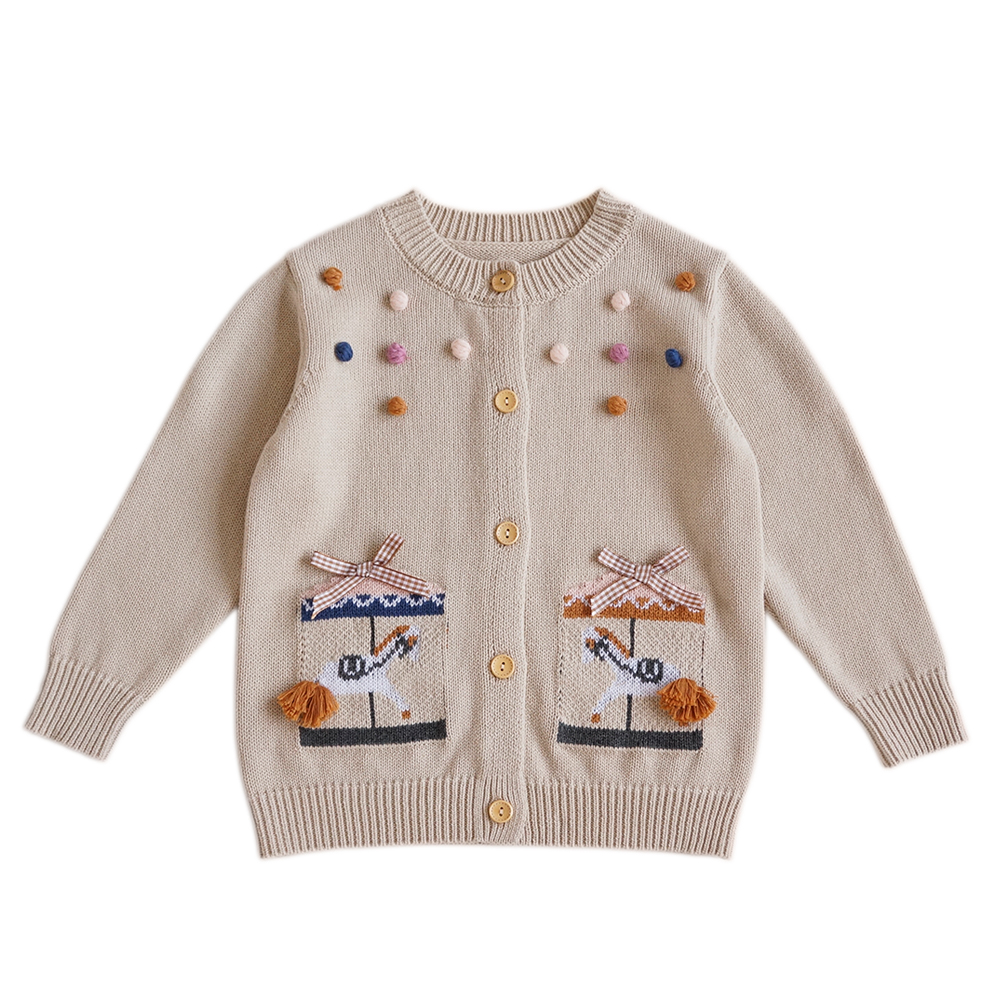 2022 Autumn Kids Clothes Girls Sweater Brief Style Boys Cardigans Knitted Sweater 1-7Y alx