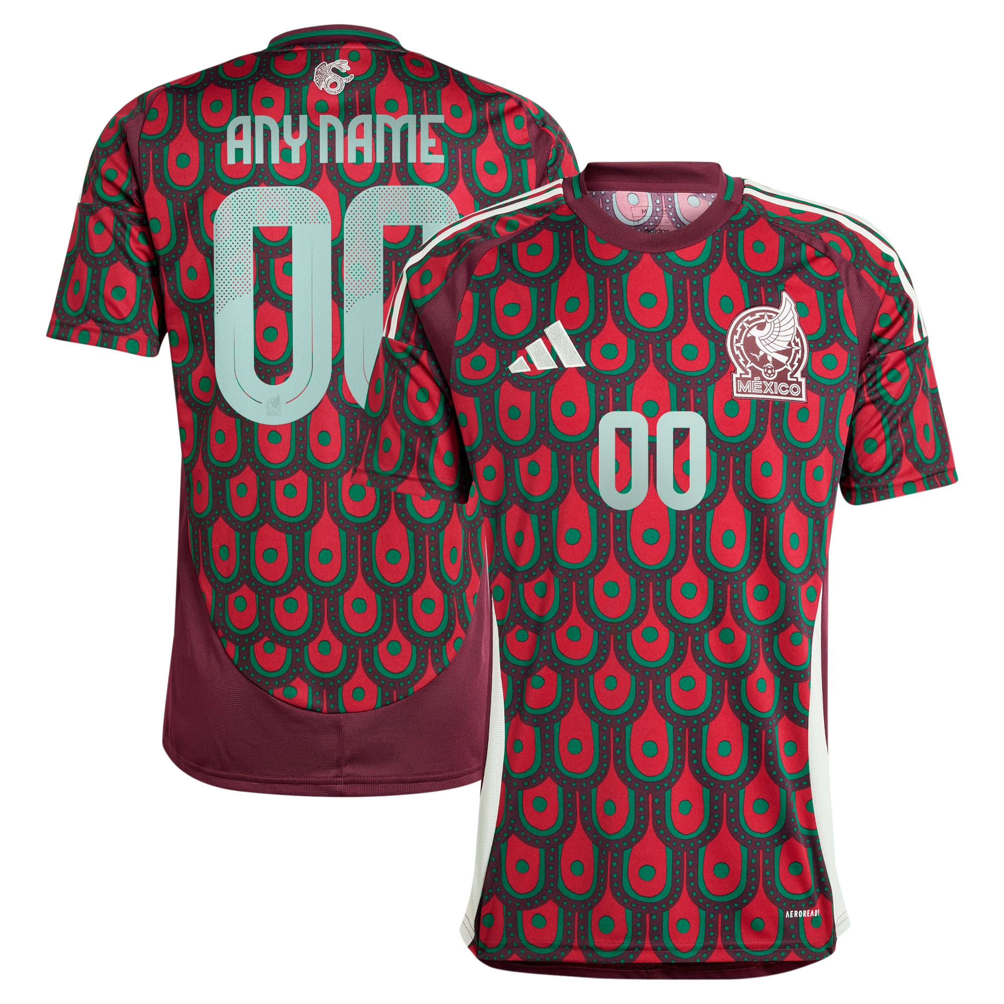 Mexico National Team 2024 Home Replica Custom Jersey – Burgundy