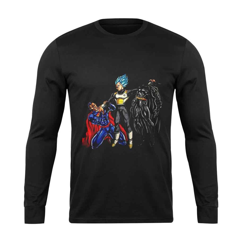 Vegeta Beat Batman Long Sleeve T-Shirt