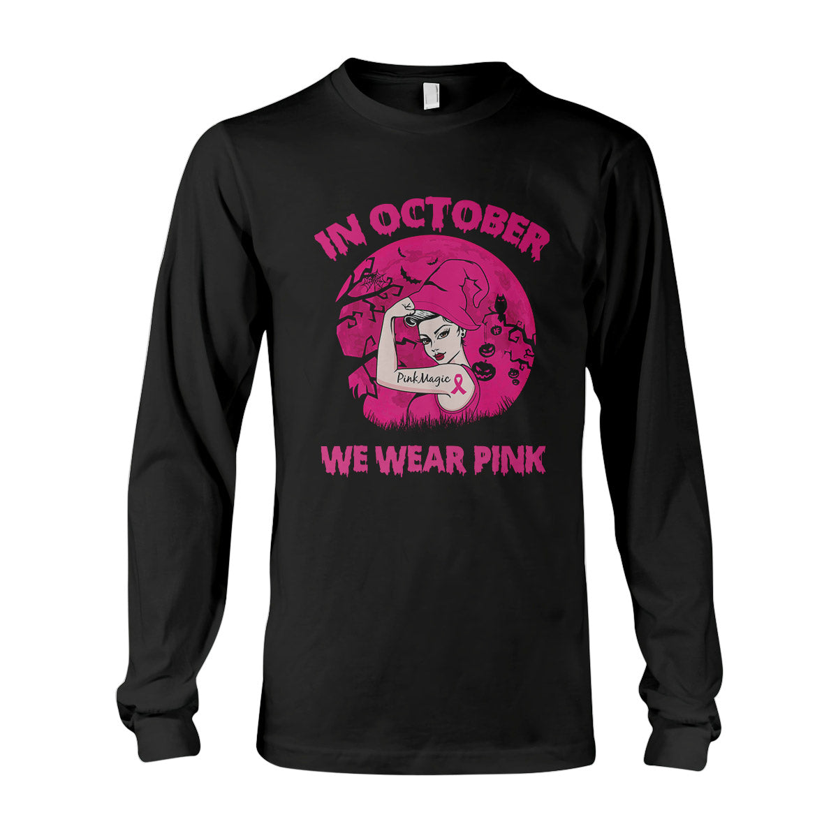 Breast Cancer Awareness Halloween Edition Ez19 0109 Long Sleeve T-Shirt